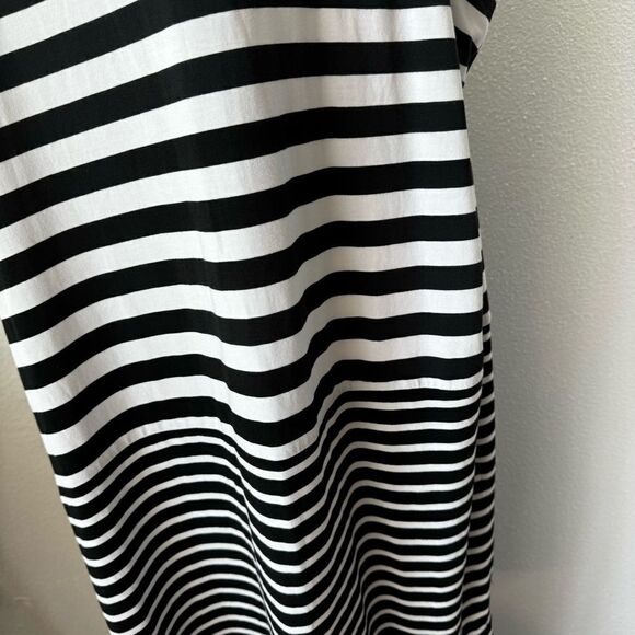 CJ Banks Sleeveless Dress Black White Striped SZ 3X - Picture 11 of 15